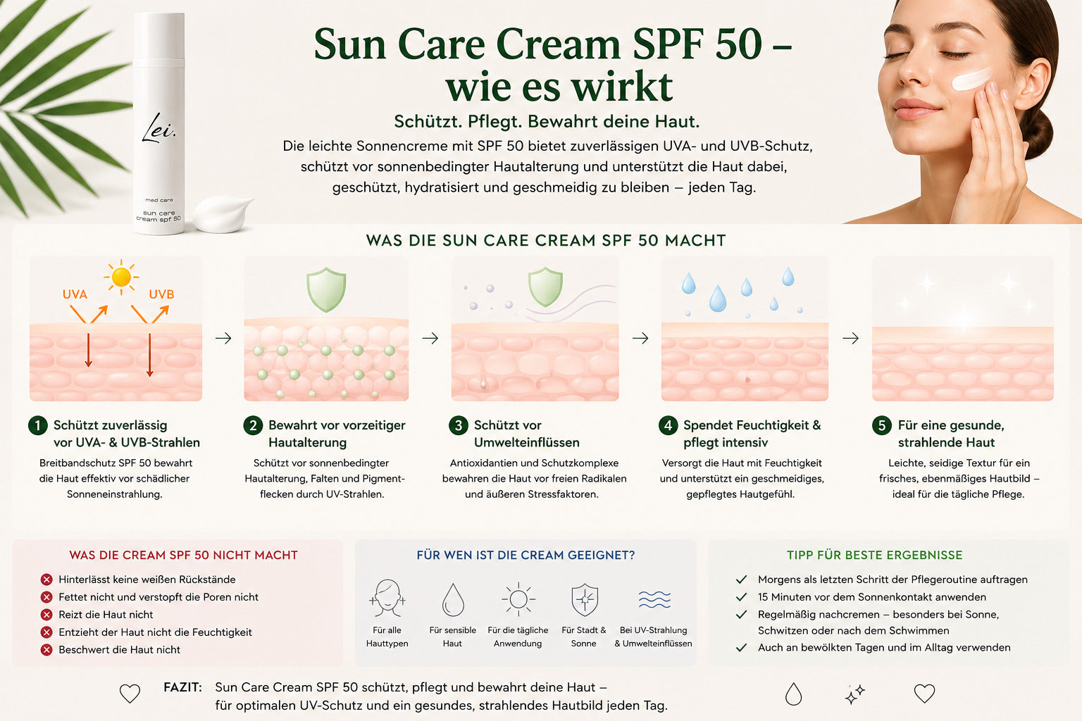 SUN CARE cream spf 50